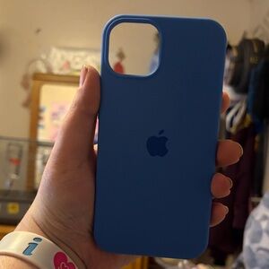 Apple Blue Silicone iPhone 13 Case